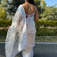 Contemporary Organza White Embroidered Saree