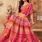 Contemporary Chiffon Multi Colour Fancy Work Saree