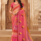 Contemporary Chiffon Multi Colour Fancy Work Saree