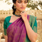 Contemporary Silk Purple Patch Border Saree
