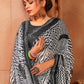 Contemporary Net Black Digital Print Saree