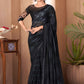 Contemporary Silk Black Embroidered Saree