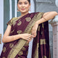 Contemporary Banarasi Silk Purple Weaving Saree