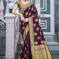 Contemporary Banarasi Silk Purple Weaving Saree