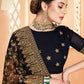 Contemporary Georgette Black Embroidered Saree