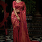 Contemporary Kanjivaram Silk Gold Red Weaving Saree
