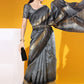 Contemporary Tussar Silk Grey Woven Saree