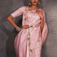 Contemporary Kanjivaram Silk Pink Weaving Saree