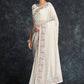 Contemporary Georgette White Embroidered Saree