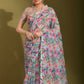 Contemporary Linen Multi Colour Digital Print Saree