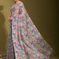 Contemporary Linen Multi Colour Digital Print Saree