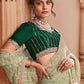 Contemporary Organza Green Crystals Saree