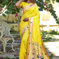 Contemporary Banarasi Silk Yellow Woven Saree
