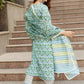 Pant Style Suit Cotton Aqua Blue Digital Print Salwar Kameez