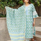 Pant Style Suit Cotton Aqua Blue Digital Print Salwar Kameez
