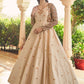 Gown Cotton Beige Embroidered Gown