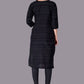 Party Wear Kurti Cotton Black Print Kurtis