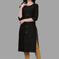 Casual Kurti Cotton Black Weaving Kurtis