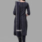 Floor Lenght Salwar Suit Cotton Blue Weaving Salwar Kameez