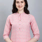 Party Wear Kurti Cotton Pink Booti Kurtis