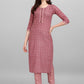 Casual Kurti Cotton Mauve Print Kurtis