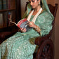 Contemporary Cotton Sea Green Print Saree