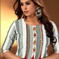 Designer Kurti Cotton Grey Embroidered Kurtis