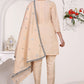 Salwar Suit Cotton Peach Embroidered Salwar Kameez