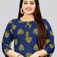 Casual Kurti Cotton Blue Print Kurtis