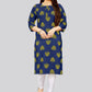 Casual Kurti Cotton Blue Print Kurtis