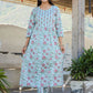 Casual Kurti Cotton Aqua Blue Print Kurtis