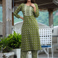 Casual Kurti Cotton Green Print Kurtis