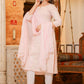 Salwar Suit Cotton Peach Lucknowi Work Salwar Kameez