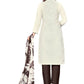 Trendy Suit Cotton White Foil Print Salwar Kameez