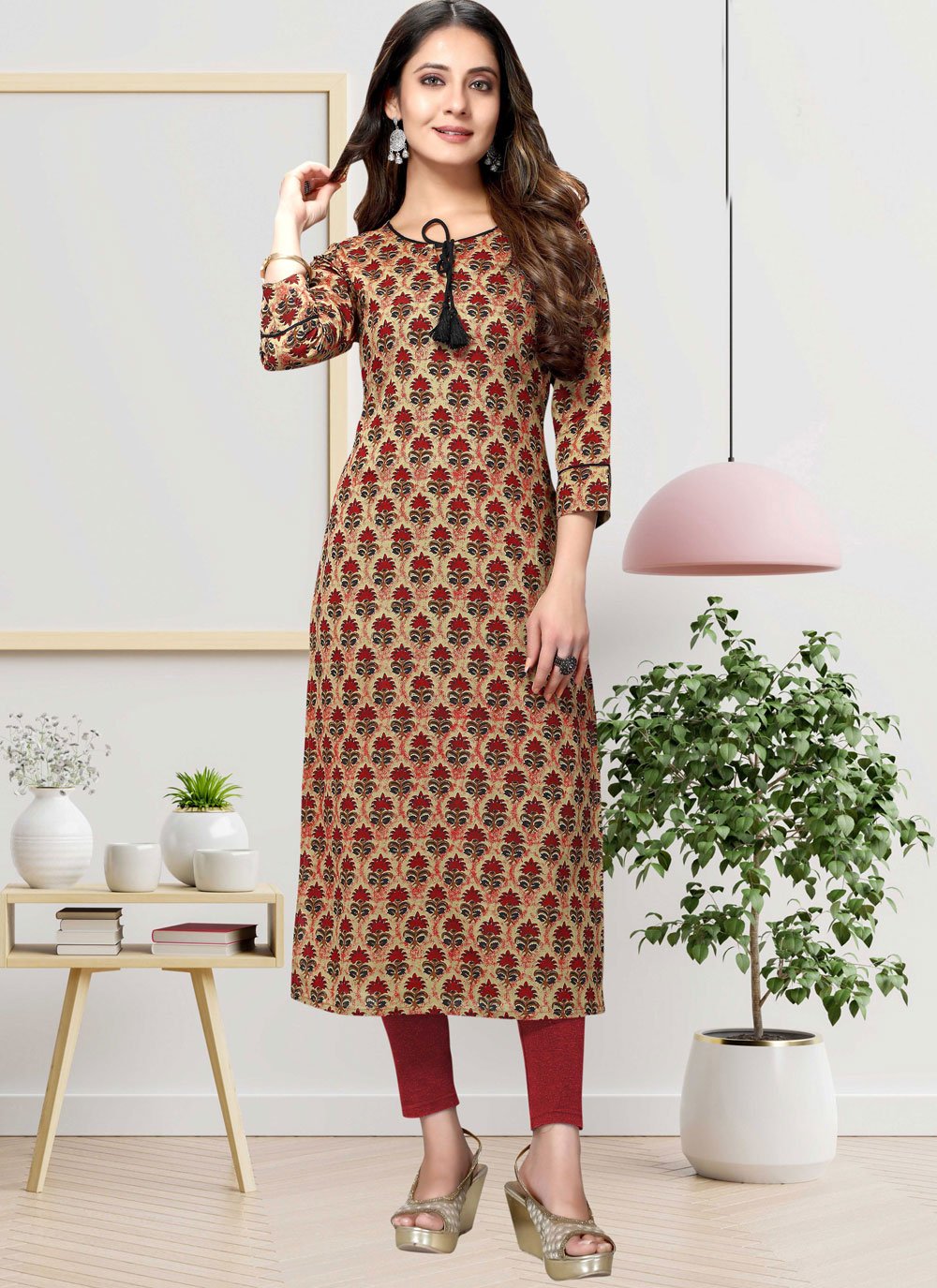 Casual Kurti Cotton Multi Colour Print Kurtis