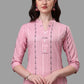 Straight Salwar Suit Cotton Pink Weaving Salwar Kameez