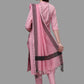 Straight Salwar Suit Cotton Pink Weaving Salwar Kameez