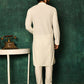 Kurta Pyjama Cotton Off White Chikankari Work Mens