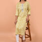 Party Wear Kurti Cotton Cream Print Kurtis