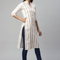 Designer Kurti Cotton Off White Print Kurtis