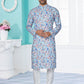 Kurta Pyjama Cotton Multi Colour Digital Print Mens