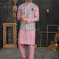 Kurta Payjama With Jacket Cotton Multi Colour Pink Chicken Mens