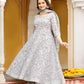 Pant Style Suit Cotton Grey Digital Print Salwar Kameez