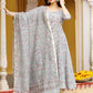 Pant Style Suit Cotton Grey Digital Print Salwar Kameez