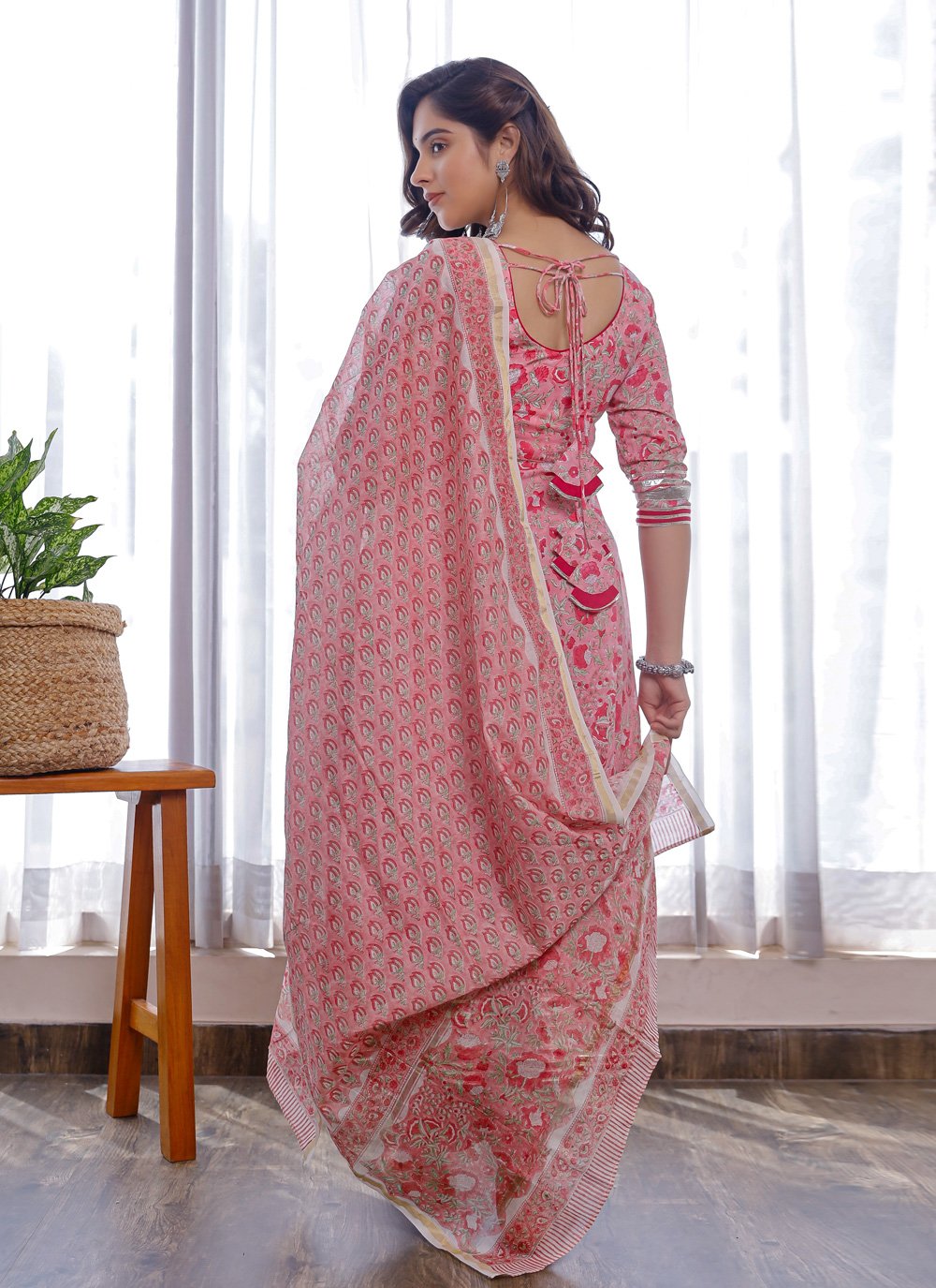 Pant Style Suit Cotton Pink Digital Print Salwar Kameez