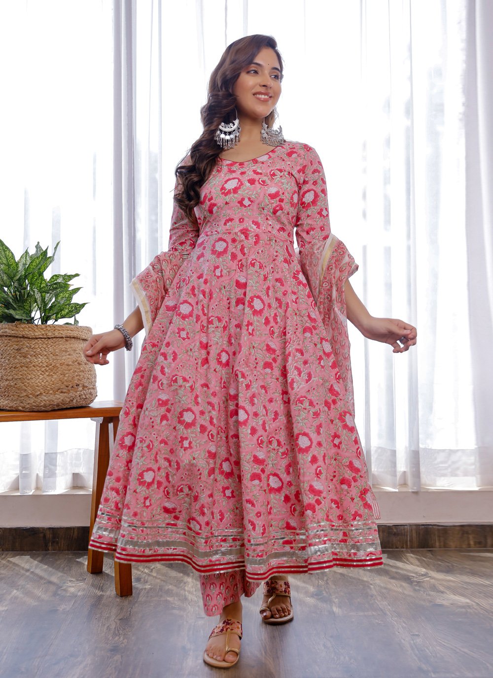 Pant Style Suit Cotton Pink Digital Print Salwar Kameez