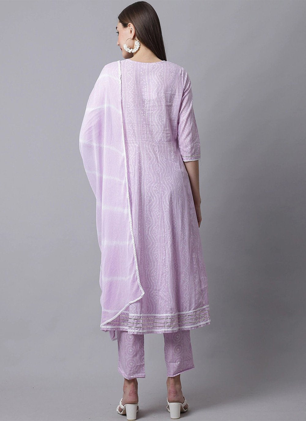 Pant Style Suit Cotton Lavender Embroidered Salwar Kameez