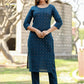 Party Wear Kurti Cotton Morpeach Embroidered Kurtis