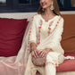 Salwar Suit Cotton Off White Embroidered Salwar Kameez