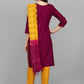 Pant Style Suit Cotton Maroon Embroidered Salwar Kameez